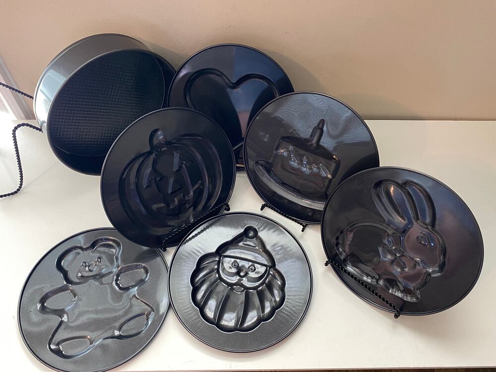 Springform cheesecake pan 7 tops, metal baking, cake mold, decoration bake, set